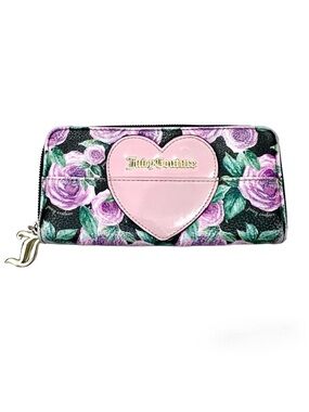 Juicy Couture Faux Leather Moody Garden Rose Whole Lotta Love Wallet Clutch